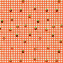Rifle Paper Halloween-Pumpkin Gingham Orange RP1314-OR2
