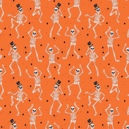 Rifle Paper Halloween-Skeletons Orange RP1301-OR2