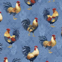 Rooster Reverie-Roosters Blue W105-042-552
