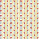 Rooster Reverie-Tulip Stripe Ivory W105-045-032