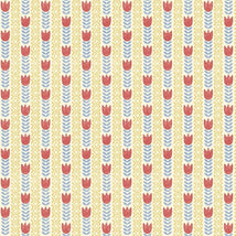 Rooster Reverie-Tulip Stripe Ivory W105-045-032