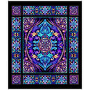 Royale-37" Stained Glass Panel-Black 2600-31824-J