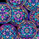 Royale-Stained Glass Circles Black 2600-31827-J