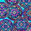 Royale-Stained Glass Circles Turquoise 2600-31827-Q