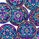 Royale-Stained Glass Circles White 2600-31827-Z