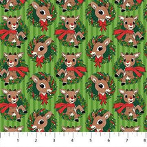 Rudolph The Red-Nosed Reindeer-Rudolph Wreath Green RD1002-73