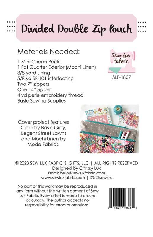Divided Double Zip Pouch SLF-1807