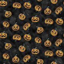 Scaredy Cats-Ghoulish Jack O'Lanterns Black WICKED-CD4189-BLACK