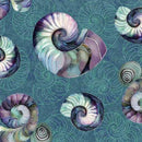Seashell Soiree-Small Shell Toss Teal 2600-30303-Q