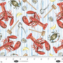 Seaside Boil-Lobsters, Crabs & Clams Lt Blue 4547-70