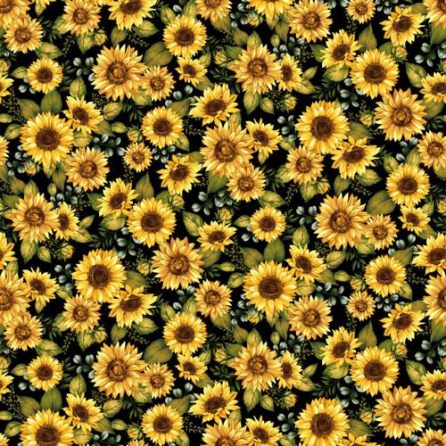 Seeds Of Gratitude-Large Sunflower Black 7694-99
