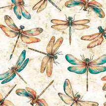Serenity-Dragonflies Oatmeal 2600-31834-E