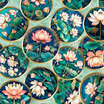 Serenity-Lotus Circle Vignettes Mint 2600-31833-H