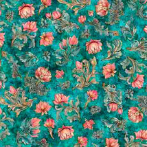 Serenity-Lotus Flower Toss Turquoise 2600-31836-Q