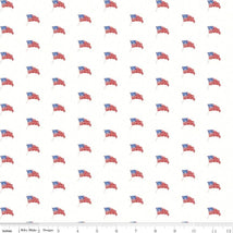 Sew America-USA Flags White C17353-WHITE