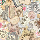 Sew Shabby Chic-Sewing Ephemera Gray 2600-31574-K