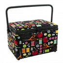 Sewing Basket Large Rectangle-Black Sewing Print DRIZ10051-22259
