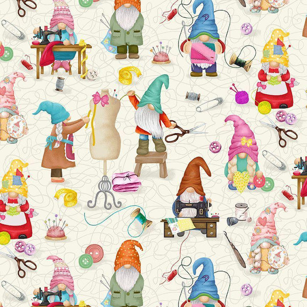 Sewing Gnomes-Cream FUN-CD2484-CREAM