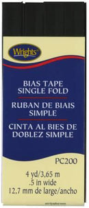 Single Fold Bias Tape Black - 117200031