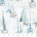 Smooth Sailing-Small Sail Boats White Multi DP28909-10