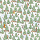 Christmas at Pooh Corner-Christmas Trees Green/Snow 9102-60