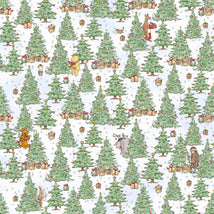 Christmas at Pooh Corner-Christmas Trees Green/Snow 9102-60