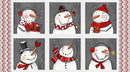 Snow Folks-25" Panel Snowman Blocks Multi 2699B-98