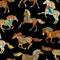 Southwest Horses-Black WEST-CD5036-BLACK