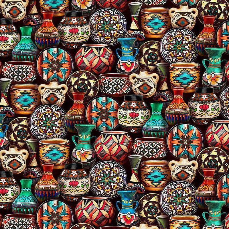 Painted Cactus - Southwest Pottery-Multi WEST-CD3856-MULTI