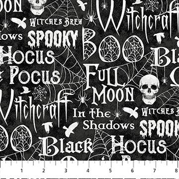 Spell Bound - Words Black Multi 28141-99