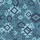 Spirit Peaks-Aztec Geo Grid Denim 21250203-04