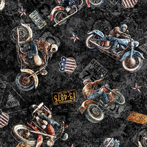 Stars, Stripes & Steel-Grunge Biker Toss Tan 2600-31696-A