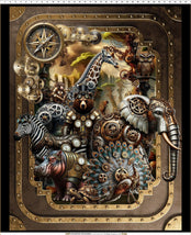 Steampunk Menagerie-35" Large Panel Multi 1ST-1