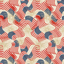 Stripes & Stars-Flags & Fireworks Cream W140-004-035