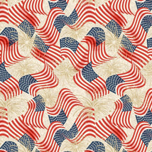 Stripes & Stars-Flags & Fireworks Cream W140-004-035