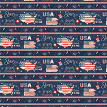 Stripes & Stars-Repeating Stripe Multi W140-002-817