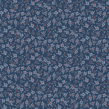 Stripes & Stars-Small Floral Blue W140-008-553