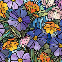Sunlit Bears-Stained Glass Floral Multi 2600-31562-X