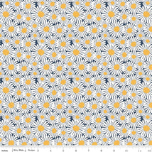 Sunshine & Dandelions-Daisies Navy C17923-NAVY