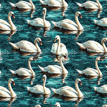 Swan Song-Swans Dark Turquoise 2600-31849-Q