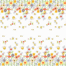 Sweet Bees-Double Border White SB20361-100