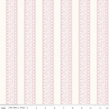 Sweet Pink-Floral Stripes Cream C17413-CREAM