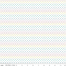 Swiss Dot on White-Rainbow C660-RAINBOW
