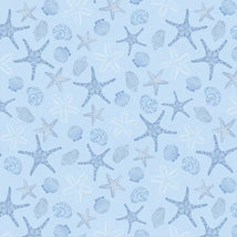 Take Me To The Sea-Starfish & Seashells Blue W145-005-517