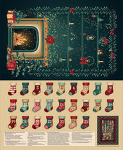 Gifts of Gratitude-36" Panel Advent Calendar Teal/Tan 2539P-74