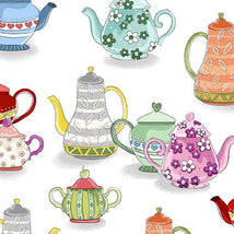 Tea Time-Teapots White 2600-30797-Z