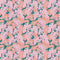 Pieces Of India-Monstera Canopy Pink/Teal 12025712