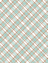 Woodland Whimsy-Plaid White/Teal 3074-49386-172