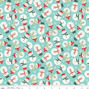 The North Pole Flannel-Snowmen Aqua F17753-AQUA