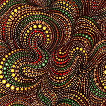 Tjukurpa Land-Swirls Brown OA-599221
